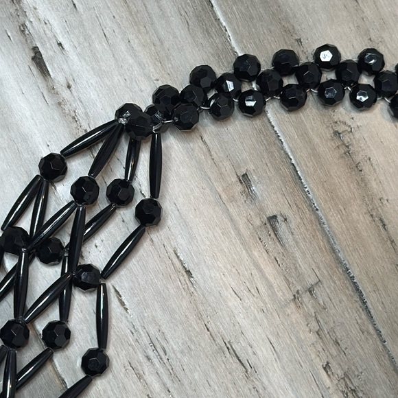 ZARA BLACK WOVEN BEADED PIECES BUCKET SHOULDER BAG - Picture 8 of 15